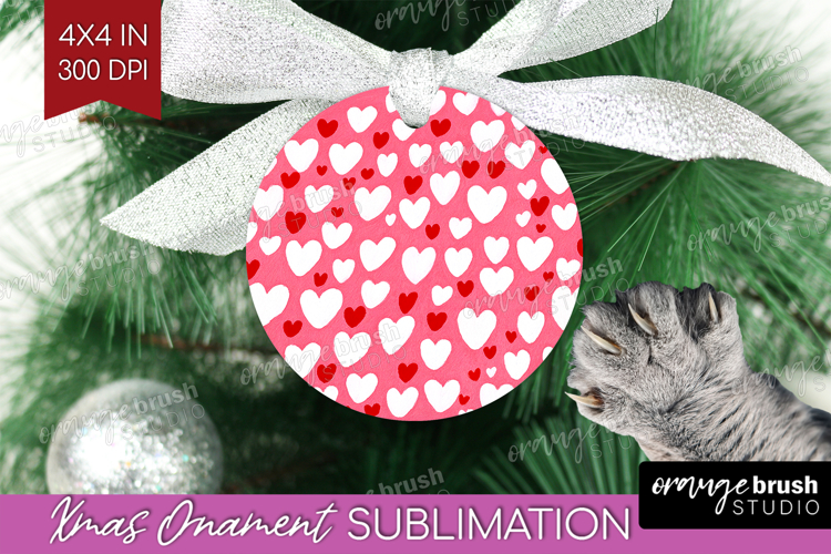 Hearts Ornament PNG - Valentines Day PNG Sublimation