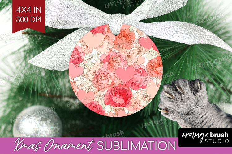 Hearts Ornament PNG - Valentines Day PNG Sublimation