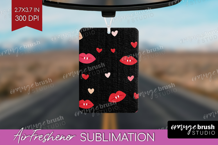 Hearts Air Freshener PNG - Valentines Day PNG Sublimation