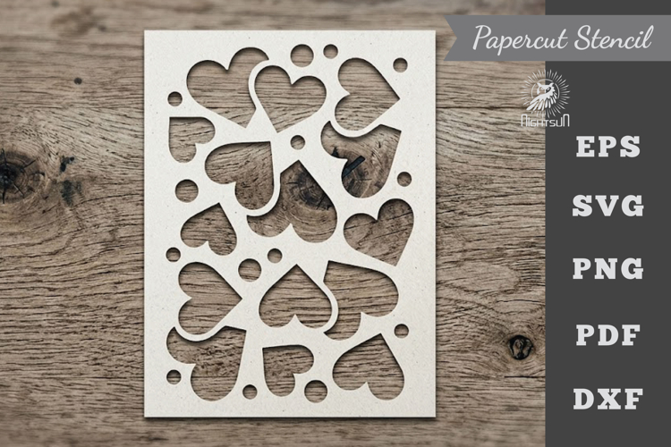 Heart Pattern Stencil Paper cutting