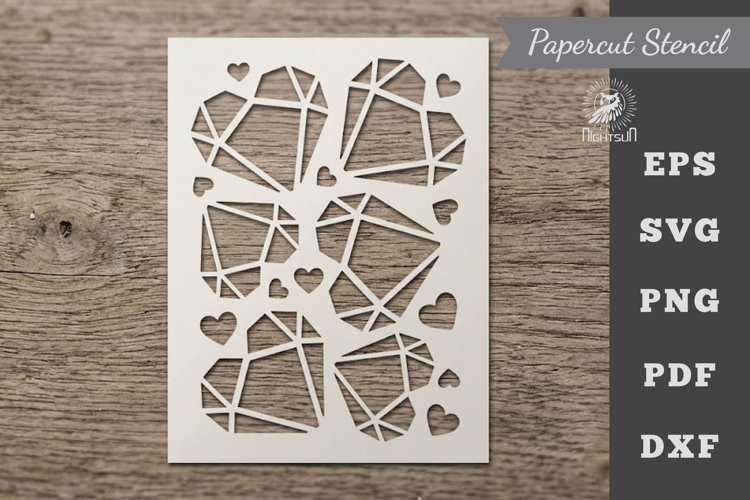 Heart Pattern Stencil Paper cutting