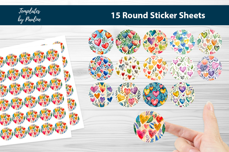 Teacher Heart Printable Sticker Sheet Bundle, Print and Cut