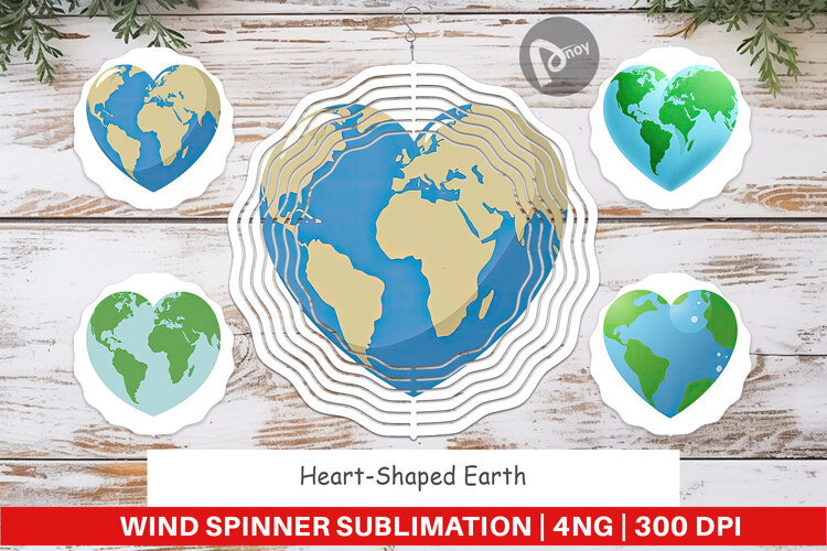 Wind Spinner Heart-Shaped Earth example image 1