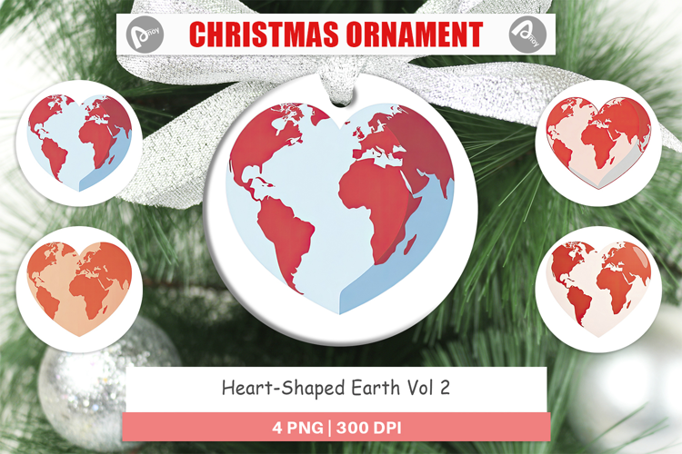 Ornament Heart-Shaped Earth