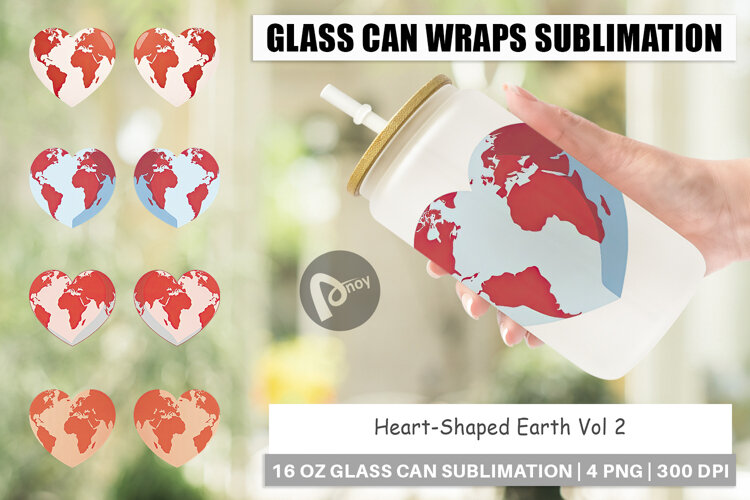 Glass Can Heart-Shaped Earth example image 1