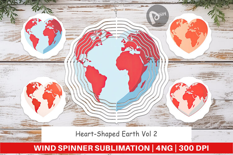 Wind Spinner Heart-Shaped Earth example image 1