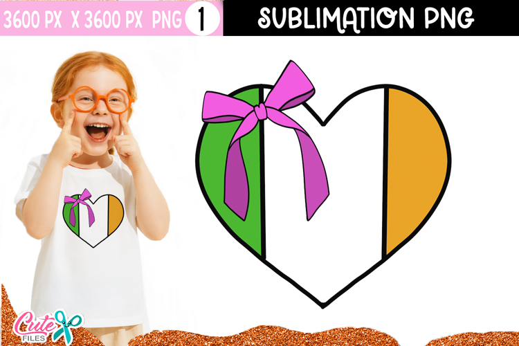 Heart St Patricks Day Sublimation PNG