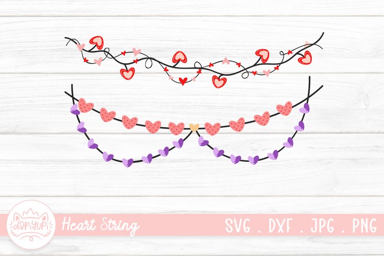 Heart String Clipart | Valentines Day Decoration Clipart