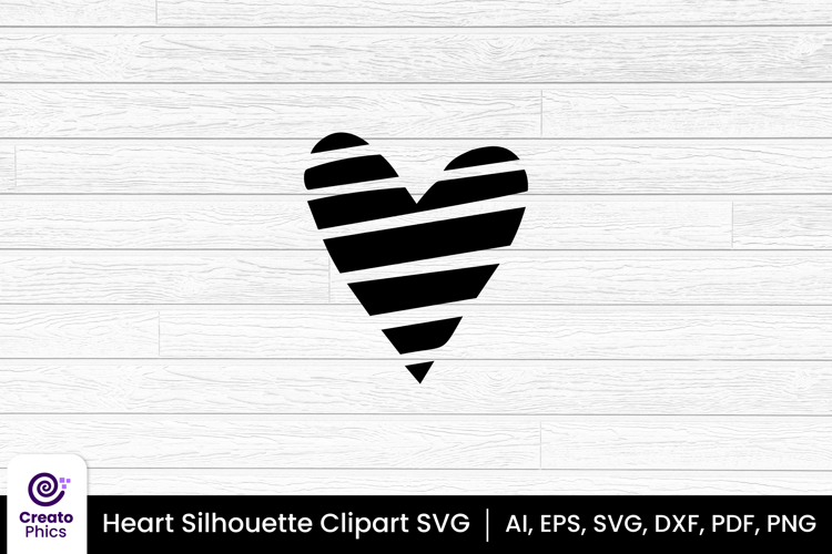 heart clipart silhouette love sublimation SVG | printable