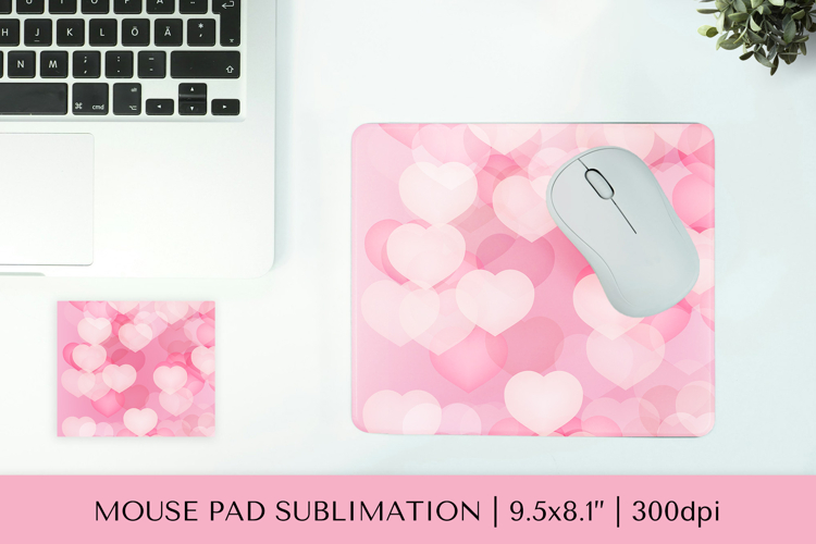 Pink Hearts Pillow Case Sublimation. Valentines Pillow 001