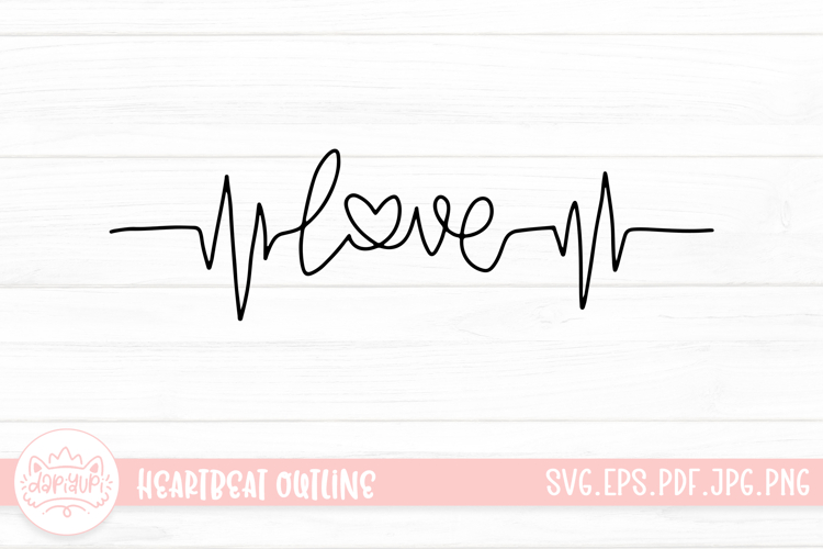 Outline Heart Clipart Image 19