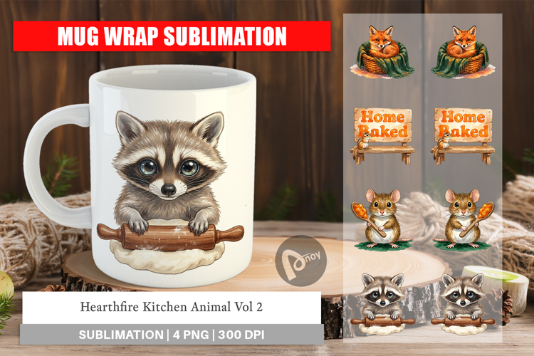 Hearthfire Kitchen Animal Mug Wrap