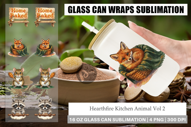 Hearthfire Kitchen Animal Glass Can