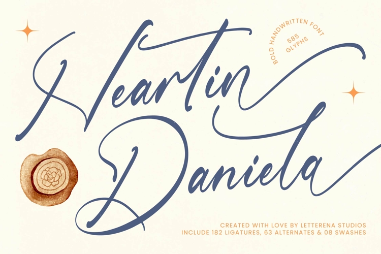 Heartin Daniela Bold Handwritten Font