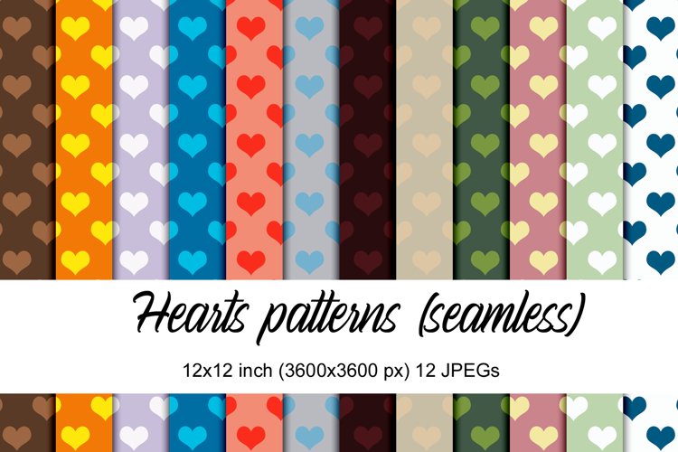 digital papers with heart pattern