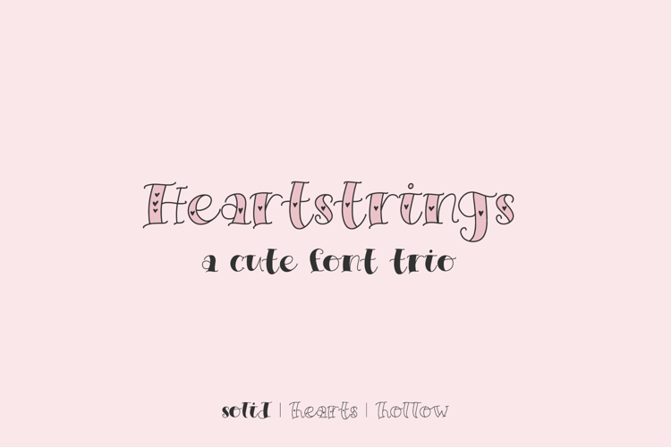 Heartstrings Font Trio