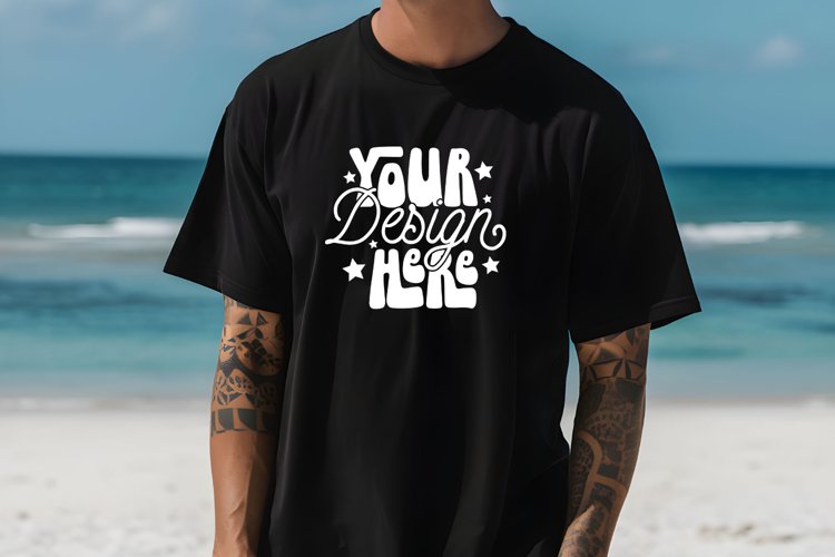 Heather Aqua Bella Canvas 3001 Mockup, Mockup example image 1