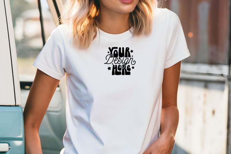 White Tshirt Mockup Image 6