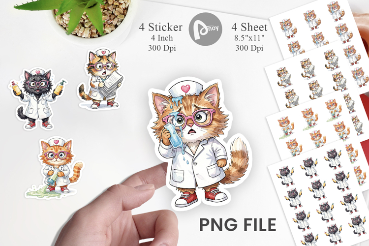 Heatwave Feline Nurse Chaos Sticker