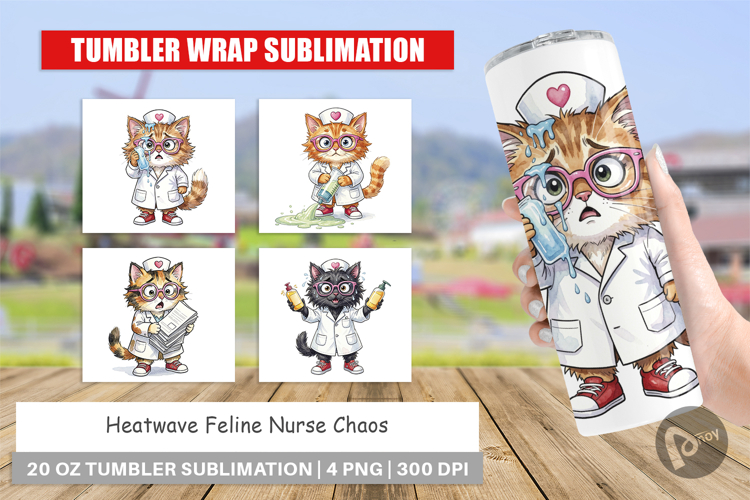 Heatwave Feline Nurse Chaos Tumbler