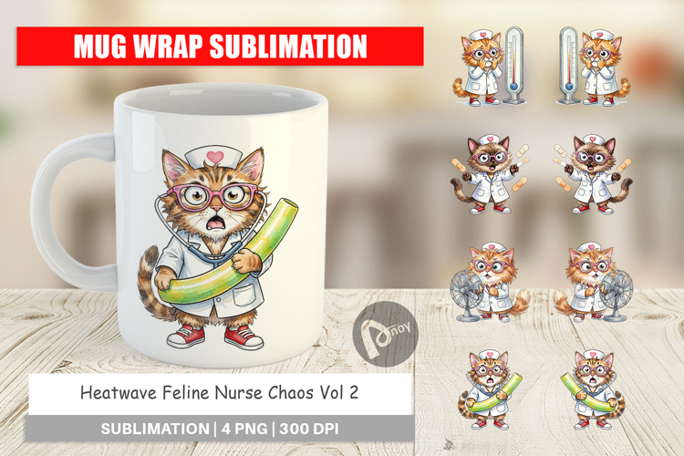 Heatwave Feline Nurse Chaos Mug Wrap