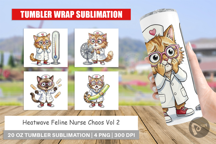 Heatwave Feline Nurse Chaos Tumbler