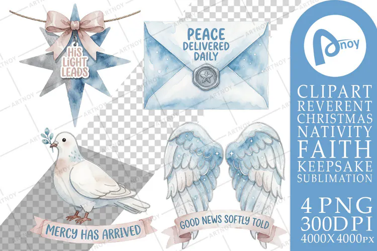 Heavenly Choir Stars & Angel Mail Sublimation