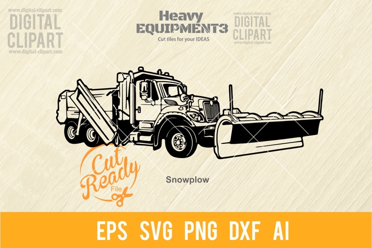 Snowplow SVG Vector Stencil Cut