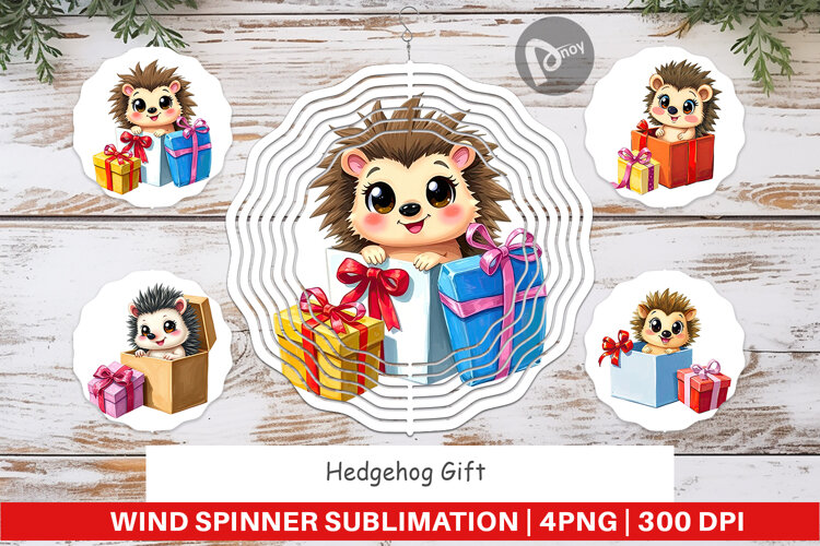 Wind Spinner Hedgehog Gift example image 1