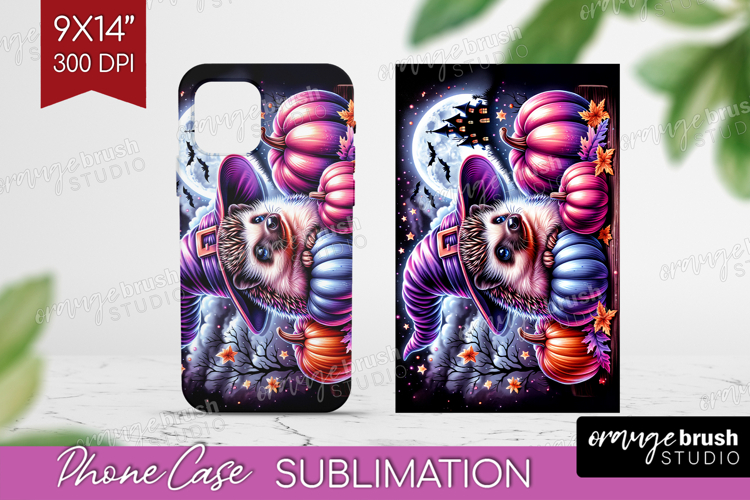 Hedgehog Halloween Phone Case PNG Cute Animal Case PNG