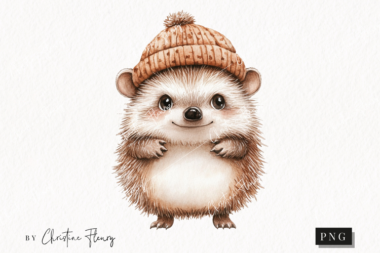 Cozy Fall Hedgehog PNG
