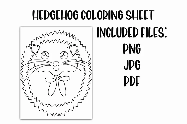 Hedgehog Coloring Sheet for Kids