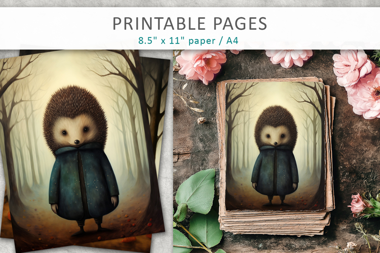 Cute Forest Animal Vintage Ephemera