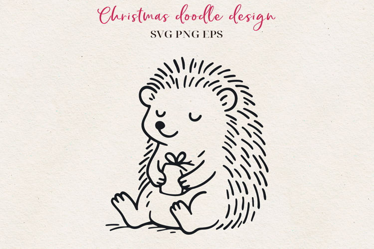 Hand-Drawn Christmas Character | Festive Ink Art SVG PNG EPS