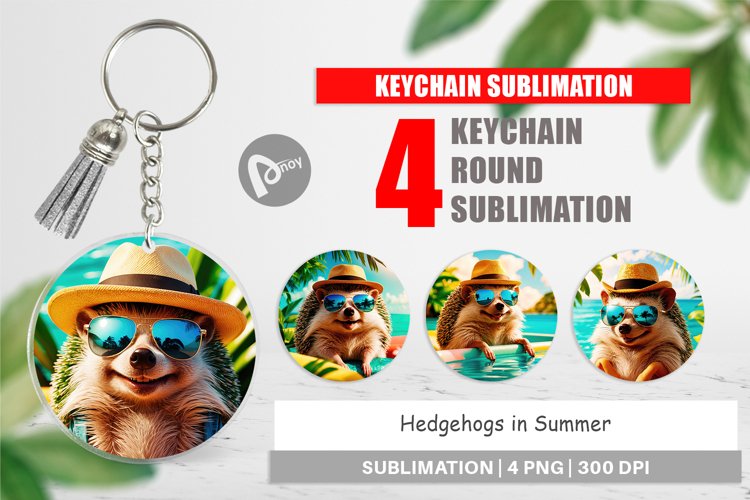 Keychain Hedgehogs in Summer