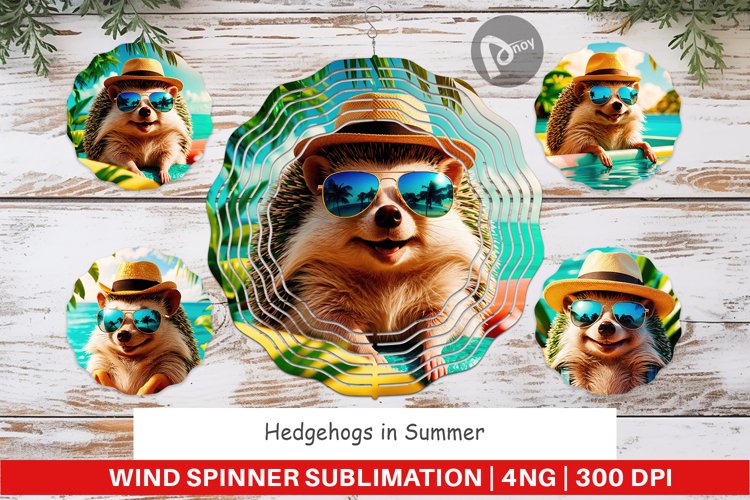 Wind Spinner Hedgehogs in Summer
