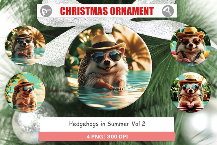 Christmas Ornaments Hedgehogs in Summer