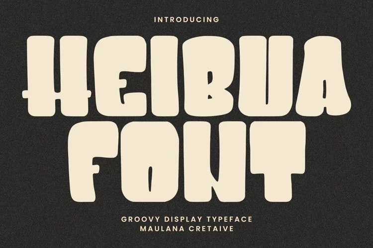 Heibua Groovy Display Typeface