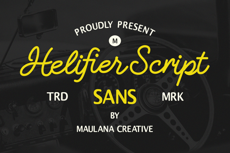 Helifier Font Duo Vintage Script Sans Serif