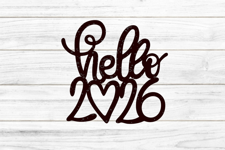 Cutting file Hello 2026 SVG DXF FCM
