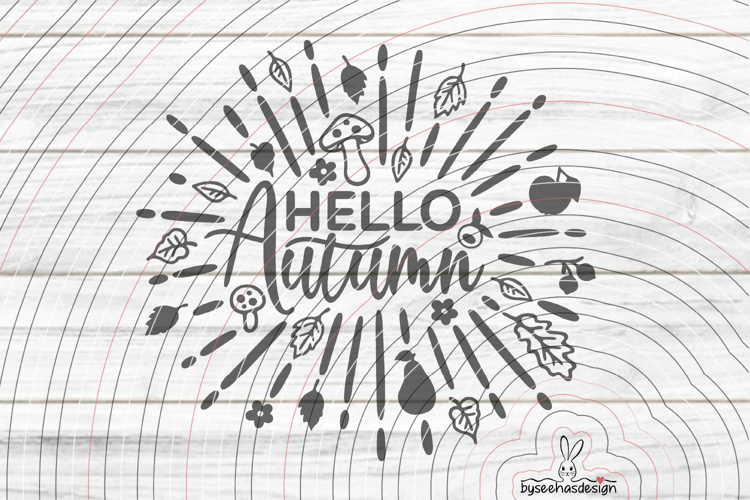 Hello Autumn Cutting file SVG DXF