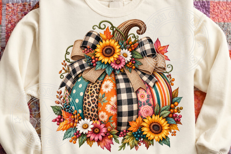Hello Autumn PNG, Pumpkin Sublimation, Thanksgiving PNG example image 1