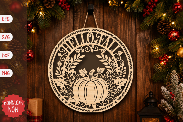Hello Fall Pumpkin SVG