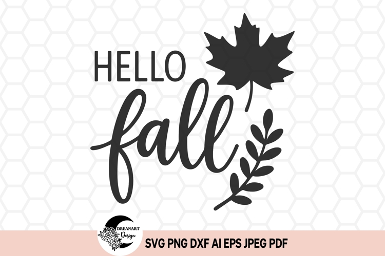 Hello Fall SVG design | SVG cut files & Clipart