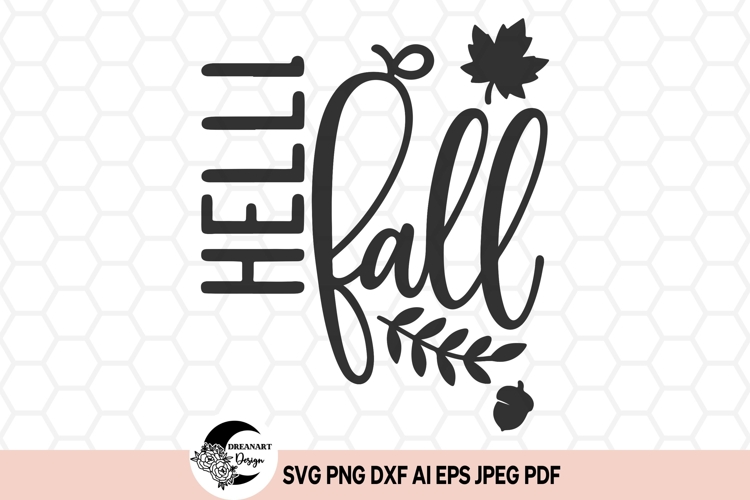 Hello Fall SVG design | SVG cut files & Clipart