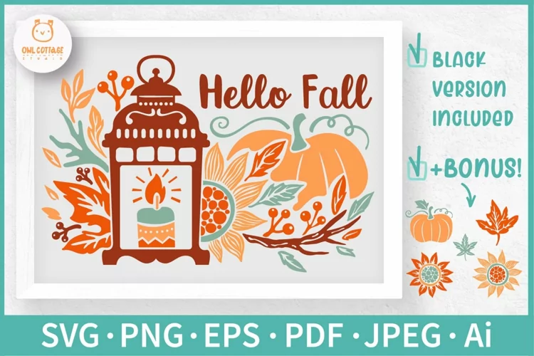 Hello Fall SVG | Garden Sign Cut File