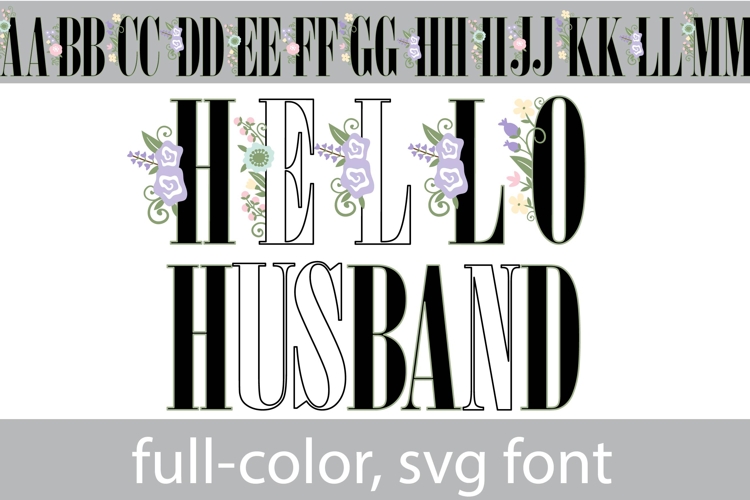 Hello Husband Color Font