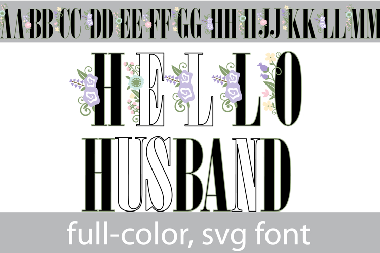 Hello Husband Color Font