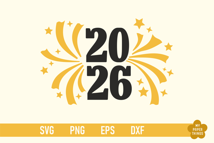Hello New Year 2026 Svg, 2026 Png, New Year shirt svg