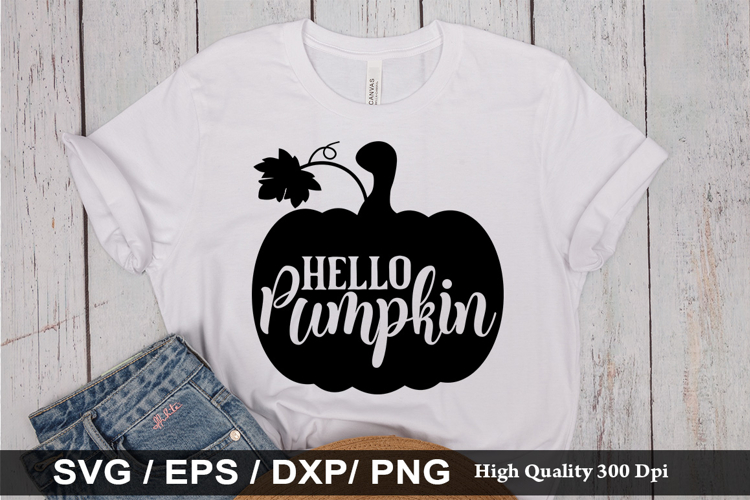 Hello Pumpkin SVG - Fall Quotes Design